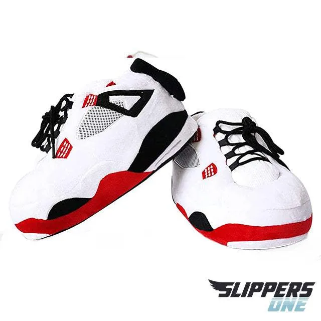 Retro 4 Fire Red Slippers
