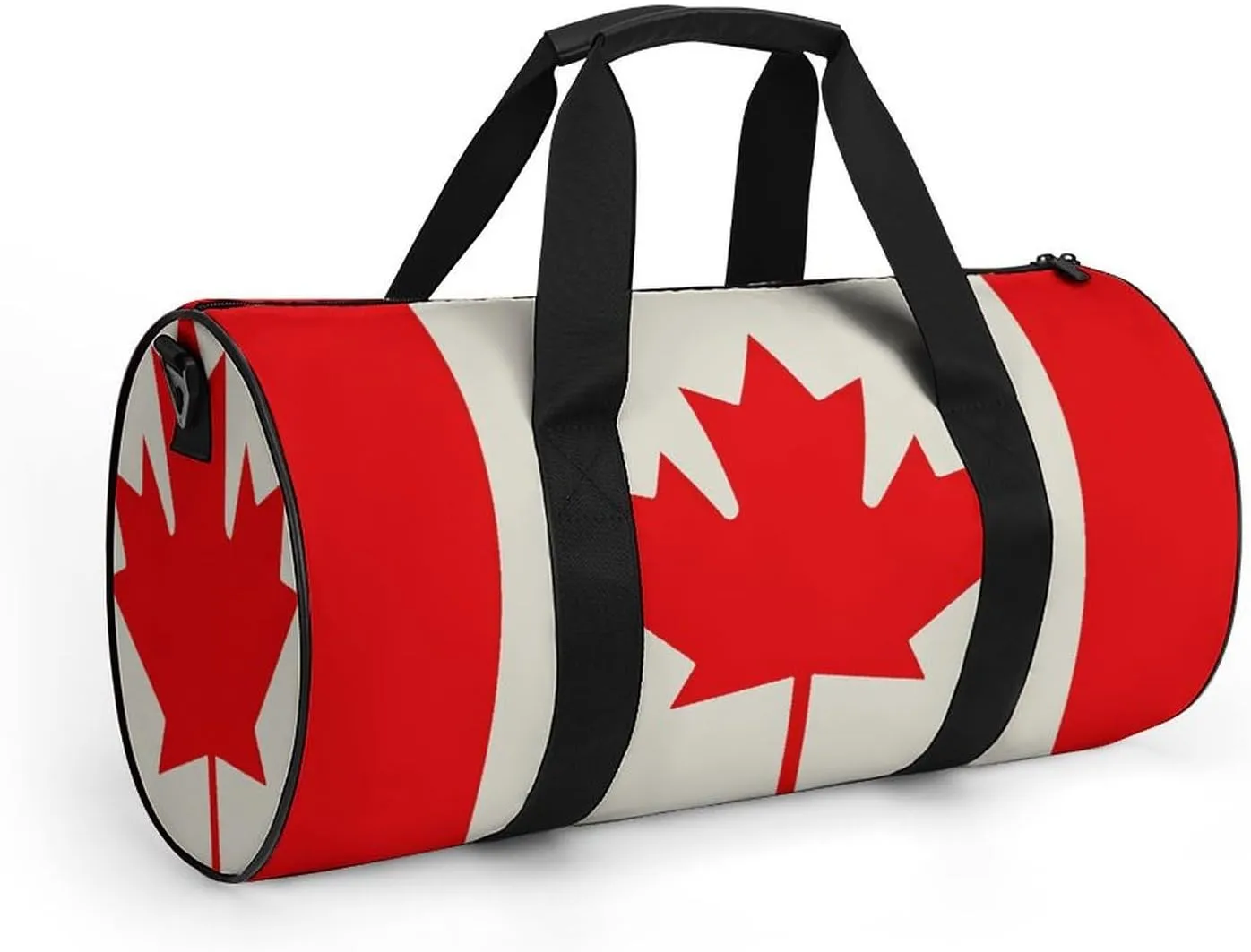 Retro Canada Flag Pattern Gym Bag Small Travel Duffle Bag with Compartment Carry On Weekender Bag for Women Men