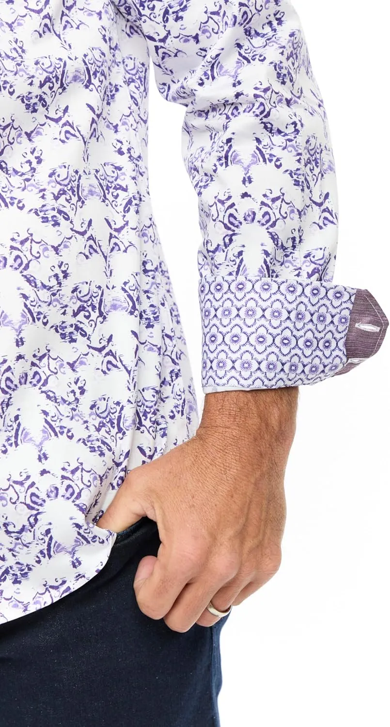 Robert Graham Men's Criswell Long Sleeve Woven Shirt