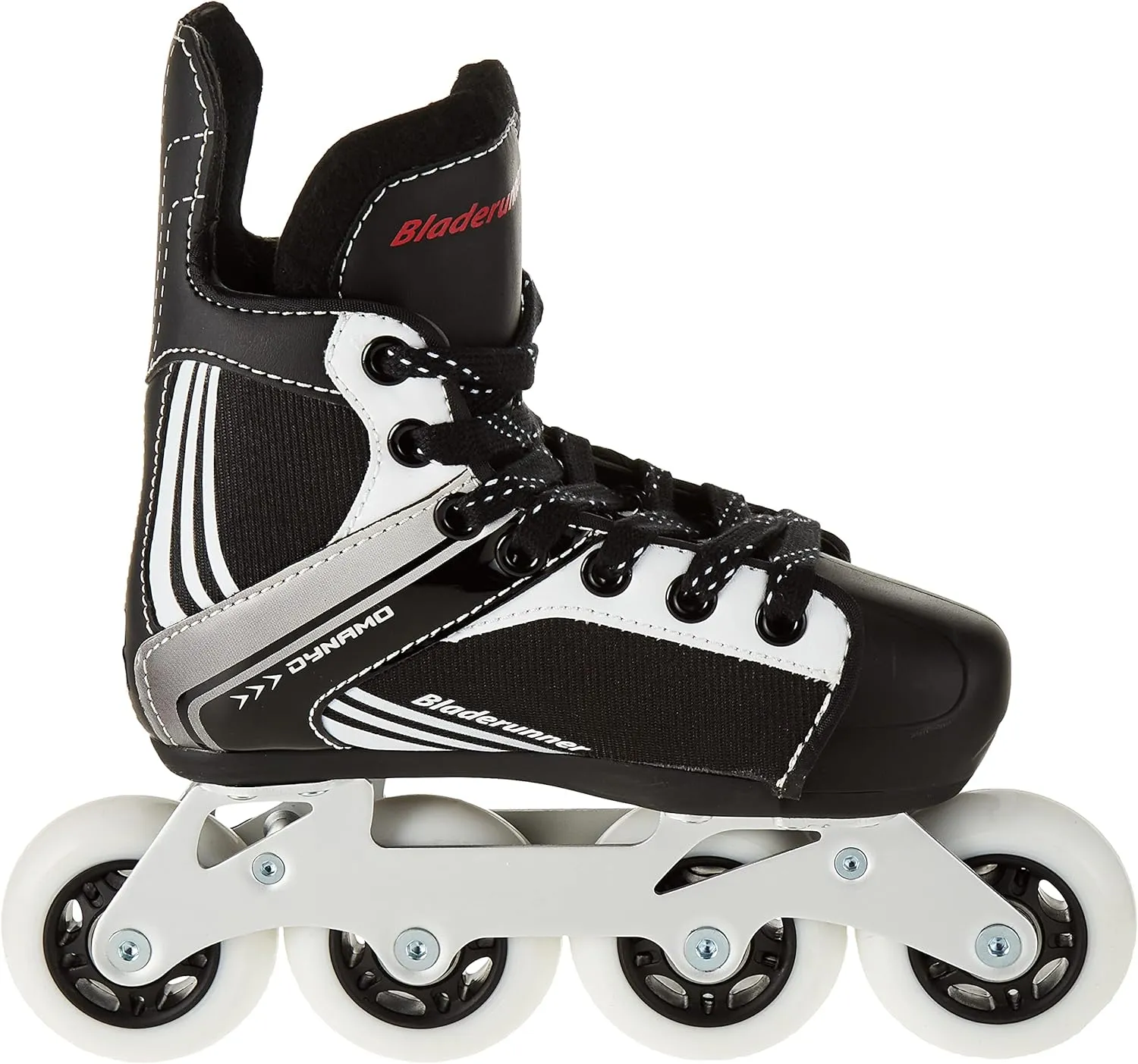 Rollerblade Bladerunner Dynamo Jr Size Adjustable Hockey Inline Skate, Black and Red, Inline Skates