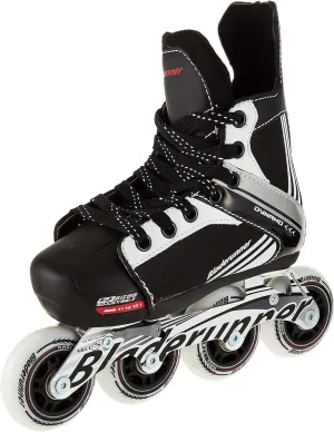 Rollerblade Bladerunner Dynamo Jr Size Adjustable Hockey Inline Skate, Black and Red, Inline Skates