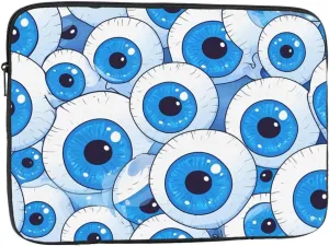 Rounded Eyeballs Prints Portable Laptop Sleeve Case 17 inch, Ideal for Men and Women's Business Travel, and Office Use