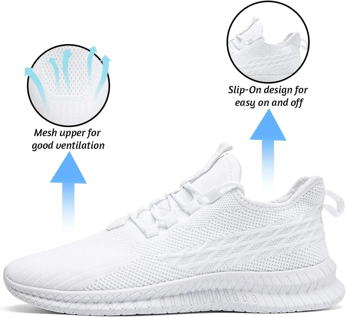 Running Shoes for Men Casual Slip on Tennis Shoes Fashion Sneaker Lightweight Breathable Gym Athletic Sports Walking Shoes