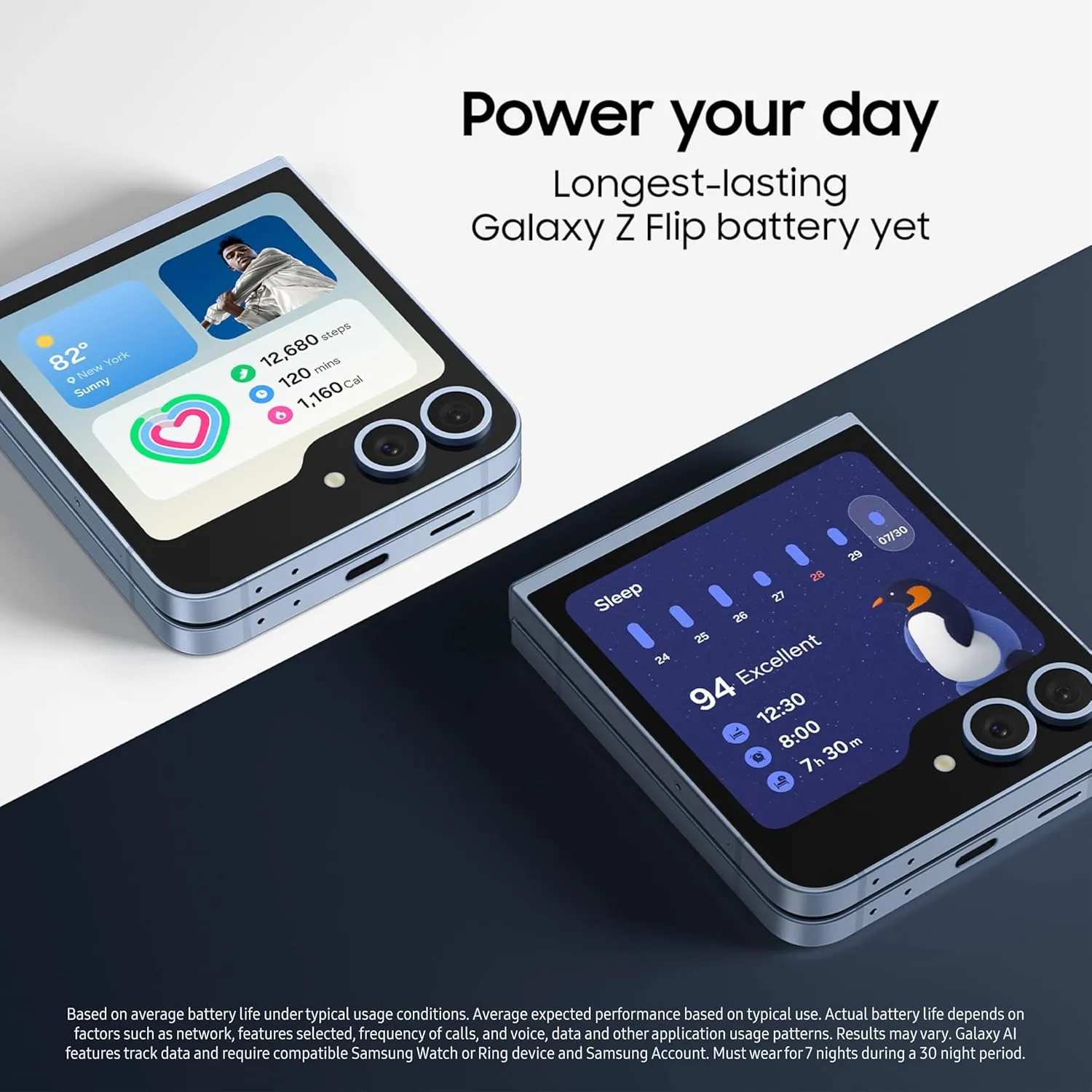 SAMSUNG Galaxy Z Flip 6 AI Cell Phone, 512GB Unlocked Android Smartphone, FlexCam, Photo Assist, Camcorder Mode, Live Interpreter, Foldable Design, 2024, US 1 Yr Manufacturer Warranty, Blue