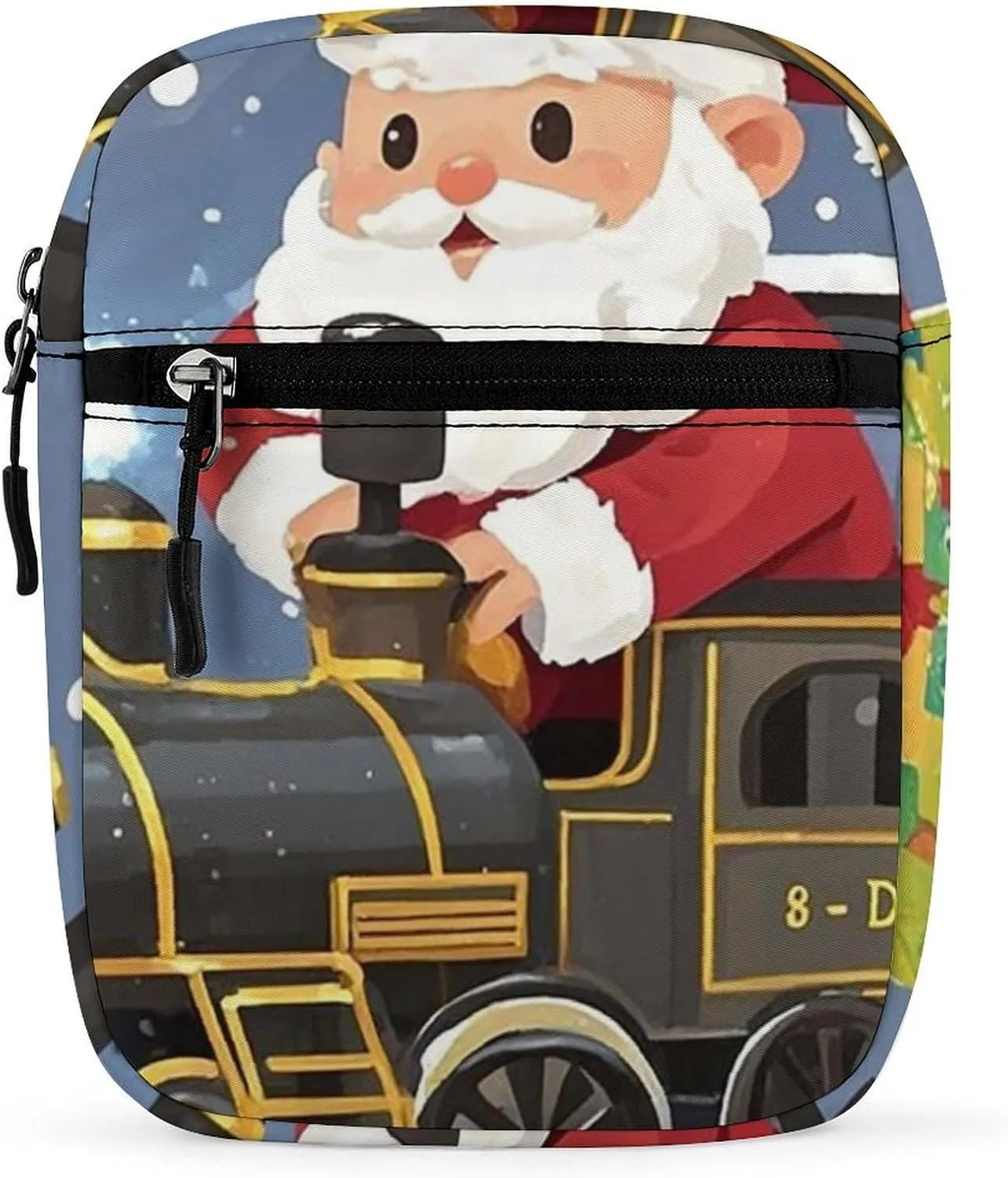 Santa's Train Oxford Cloth Ammo Crossbody Shoulder Bag Medic Bag Classic Small Messenger Crossbody Bag Unisex Classic Canvas Shoulder Bag for Women, Bookbag for Work