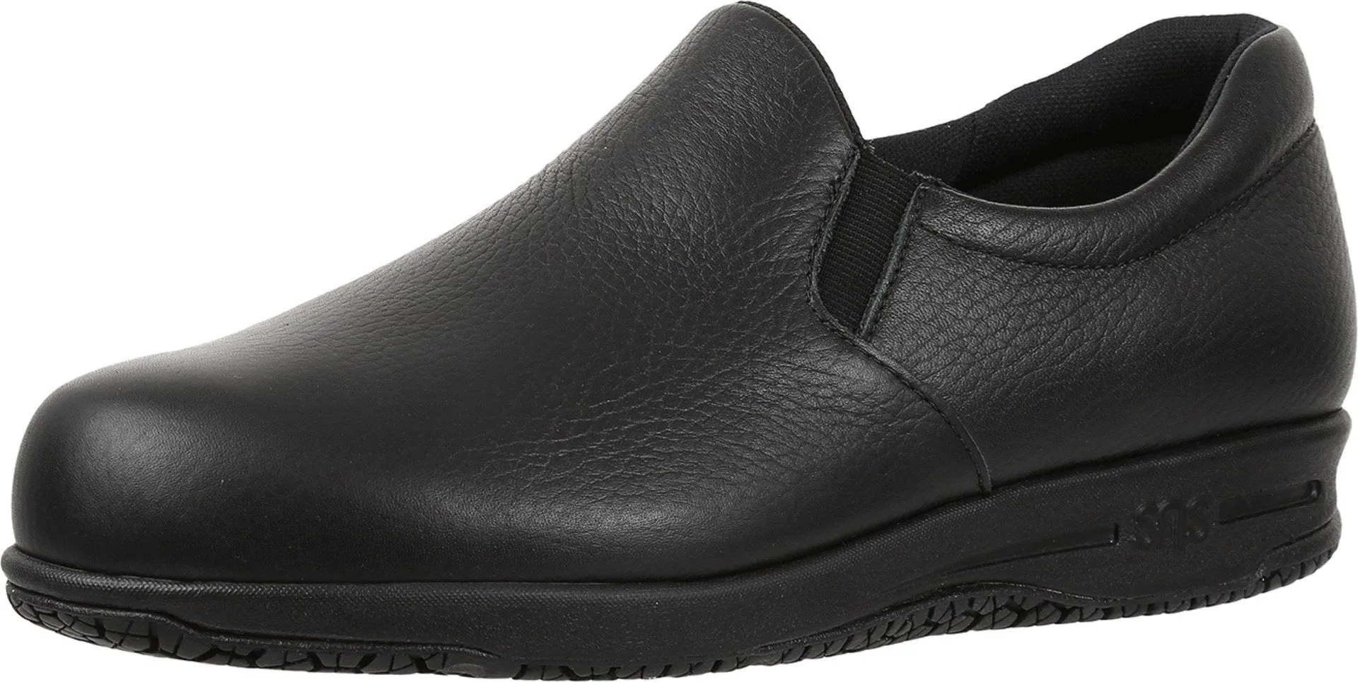 SAS Patriot Non-Slip Comfort Loafer - Shoes for Women - Lightly Cushioned Collar - Round Toe - Leather Uppers Black 5.5 M - Medium (B)