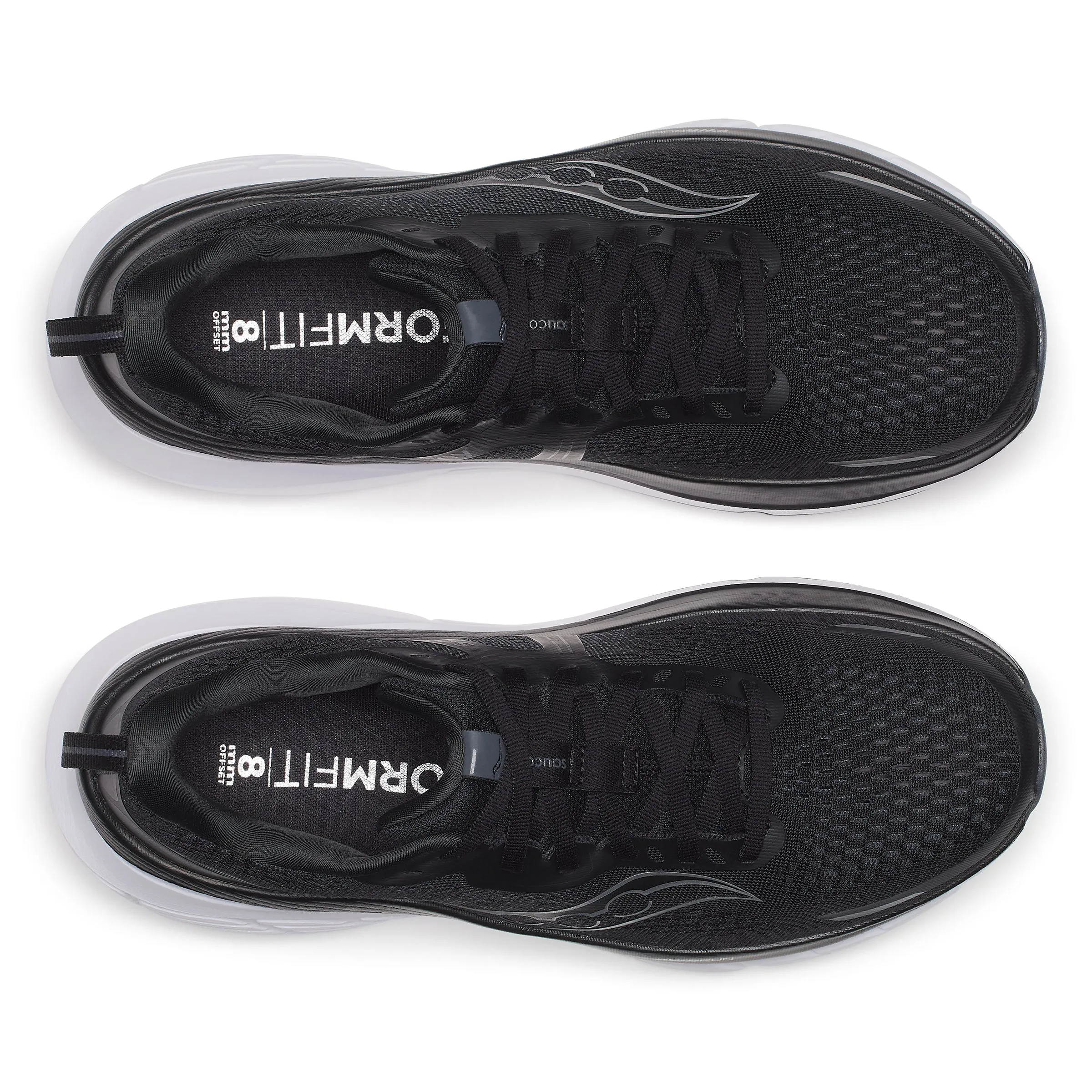 Saucony Guide 18(Wide)- Men's Lace Trainer in Black/White