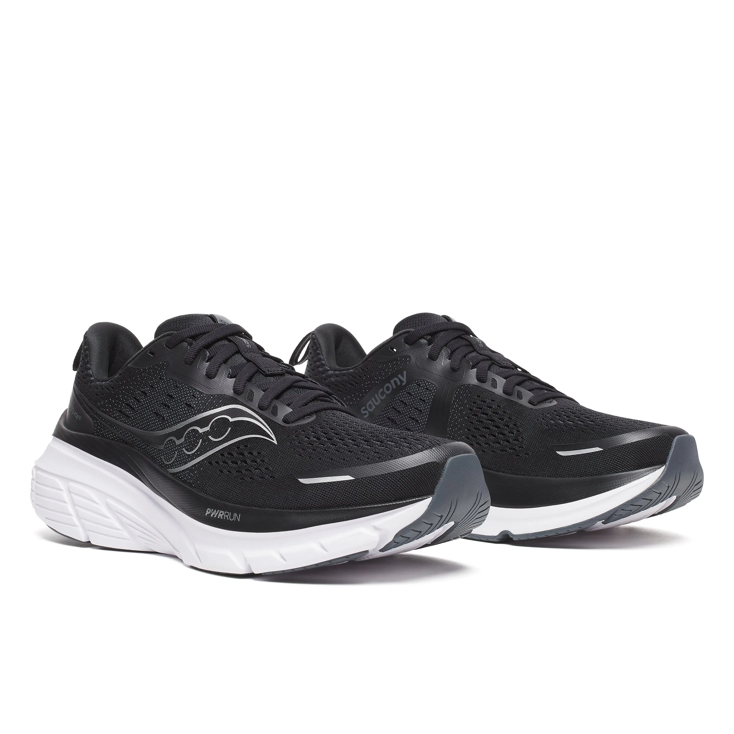 Saucony Guide 18(Wide)- Men's Lace Trainer in Black/White