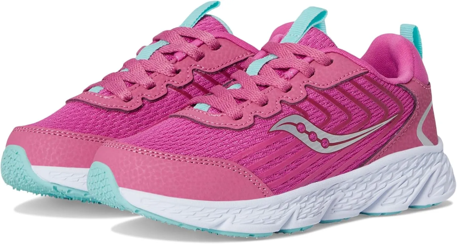 Saucony Wind 3.0 (Little Big Kid) Sneaker, Pink, 12.5 Wide US Unisex