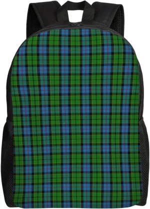 Scottish Clan Forsyth Tartan Plaid Minimalist Laptop Backpack – Waterproof Business Travel Bag, Breathable Design, Modern Work & Leisure