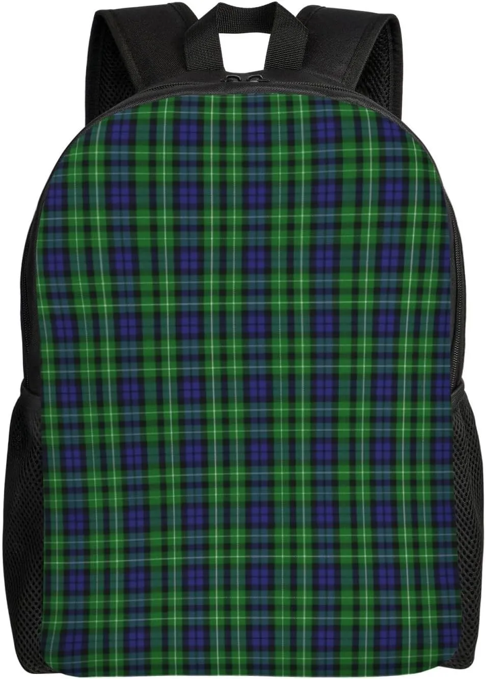 Scottish Clan Graham Tartan Plaid Minimalist Laptop Backpack – Waterproof Business Travel Bag, Breathable Design, Modern Work & Leisure