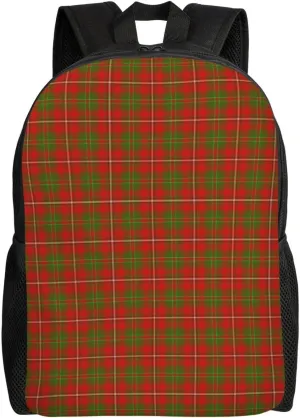 Scottish Clan Hay Tartan Plaid Minimalist Laptop Backpack – Waterproof Business Travel Bag, Breathable Design, Modern Work & Leisure