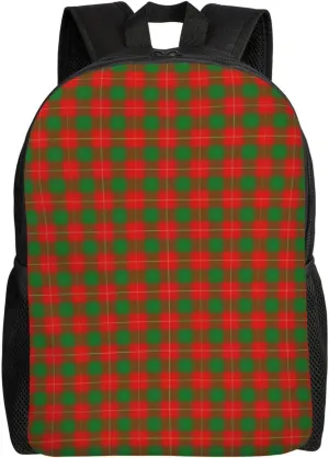 Scottish Clan Macfie Tartan Plaid Minimalist Laptop Backpack – Waterproof Business Travel Bag, Breathable Design, Modern Work & Leisure