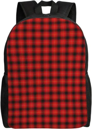 Scottish Clan Maciver Tartan Plaid Minimalist Laptop Backpack – Waterproof Business Travel Bag, Breathable Design, Modern Work & Leisure