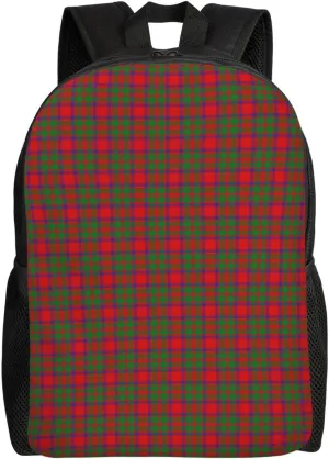 Scottish Clan Mackintosh Tartan Plaid Minimalist Laptop Backpack – Waterproof Business Travel Bag, Breathable Design, Modern Work & Leisure