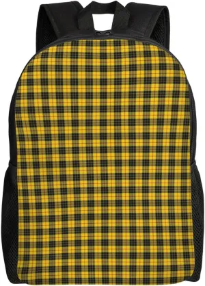Scottish Clan Macleod Celebration Tartan Minimalist Laptop Backpack – Waterproof Business Travel Bag, Breathable Design, Modern Work & Leisure