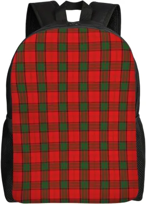 Scottish Clan Maxwell Tartan Plaid Minimalist Laptop Backpack – Waterproof Business Travel Bag, Breathable Design, Modern Work & Leisure