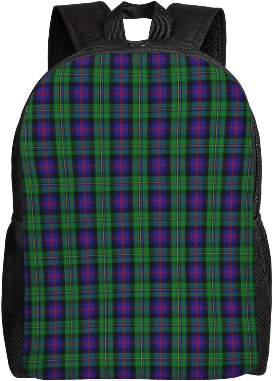 Scottish Clan Rose Hunting Tartan Plaid Minimalist Laptop Backpack – Waterproof Business Travel Bag, Breathable Design, Modern Work & Leisure