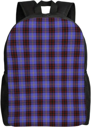 Scottish Clan Rutherford Tartan Plaid Minimalist Laptop Backpack – Waterproof Business Travel Bag, Breathable Design, Modern Work & Leisure