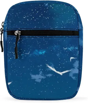 Seabird Starry Sky Small Crossbody Bags for Women Men Sling Purse Shoulder Bag with Adjustable Strap