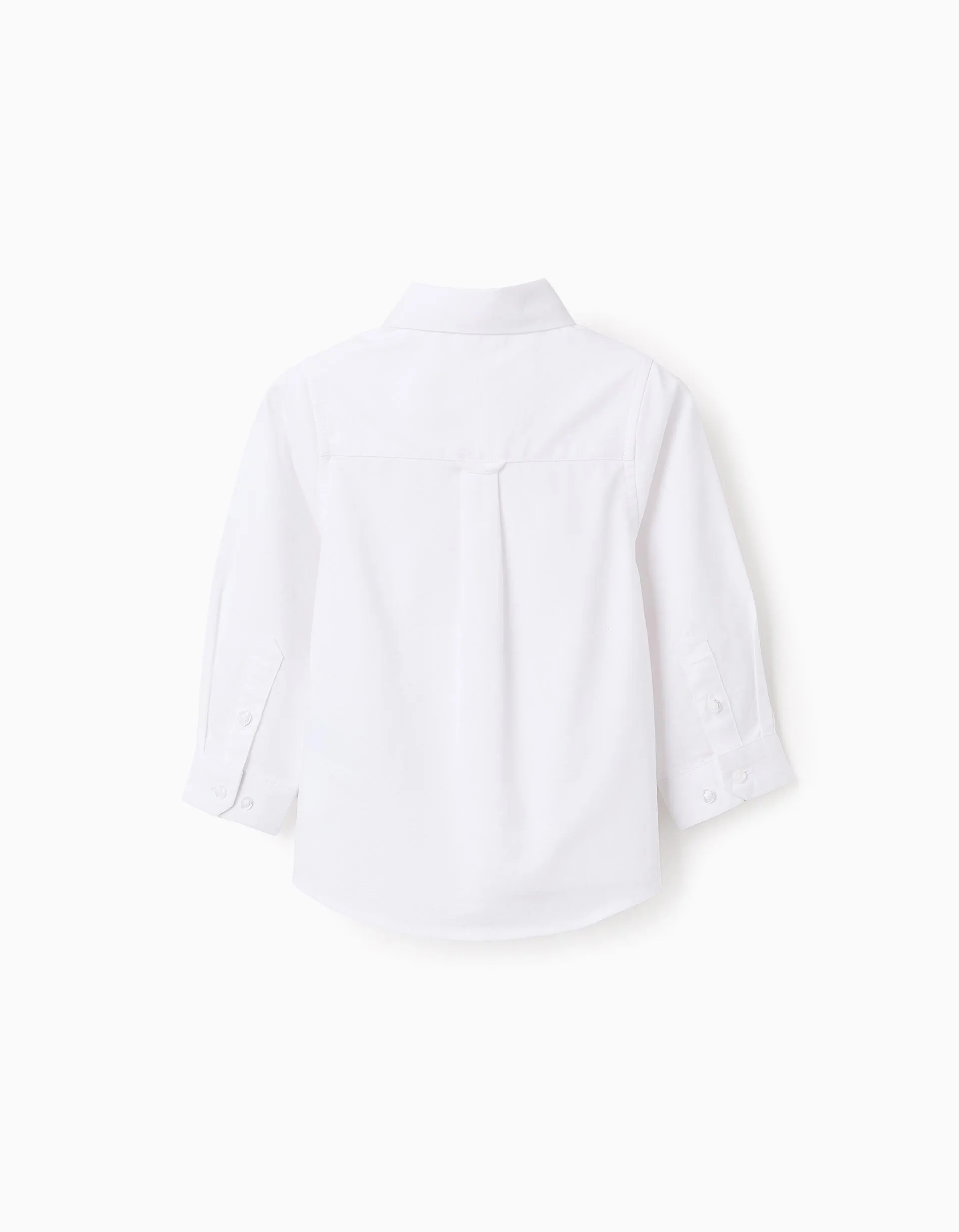 Shirt in Cotton Oxford for Baby Boys, White