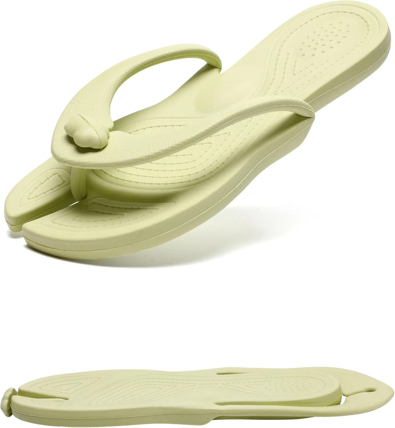 Shower Shoes Travel Slippers for Women Men, Folding Slides Sandals, Portable Hotel Spa Slippers, Waterproof Quick Drying Flip Flops, Beach Sandals