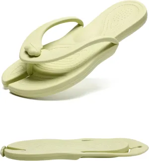 Shower Shoes Travel Slippers for Women Men, Folding Slides Sandals, Portable Hotel Spa Slippers, Waterproof Quick Drying Flip Flops, Beach Sandals