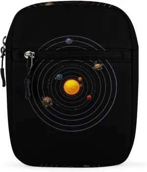 Solar System Planets Small Crossbody Bags for Women Men Sling Purse Shoulder Bag with Adjustable Strap