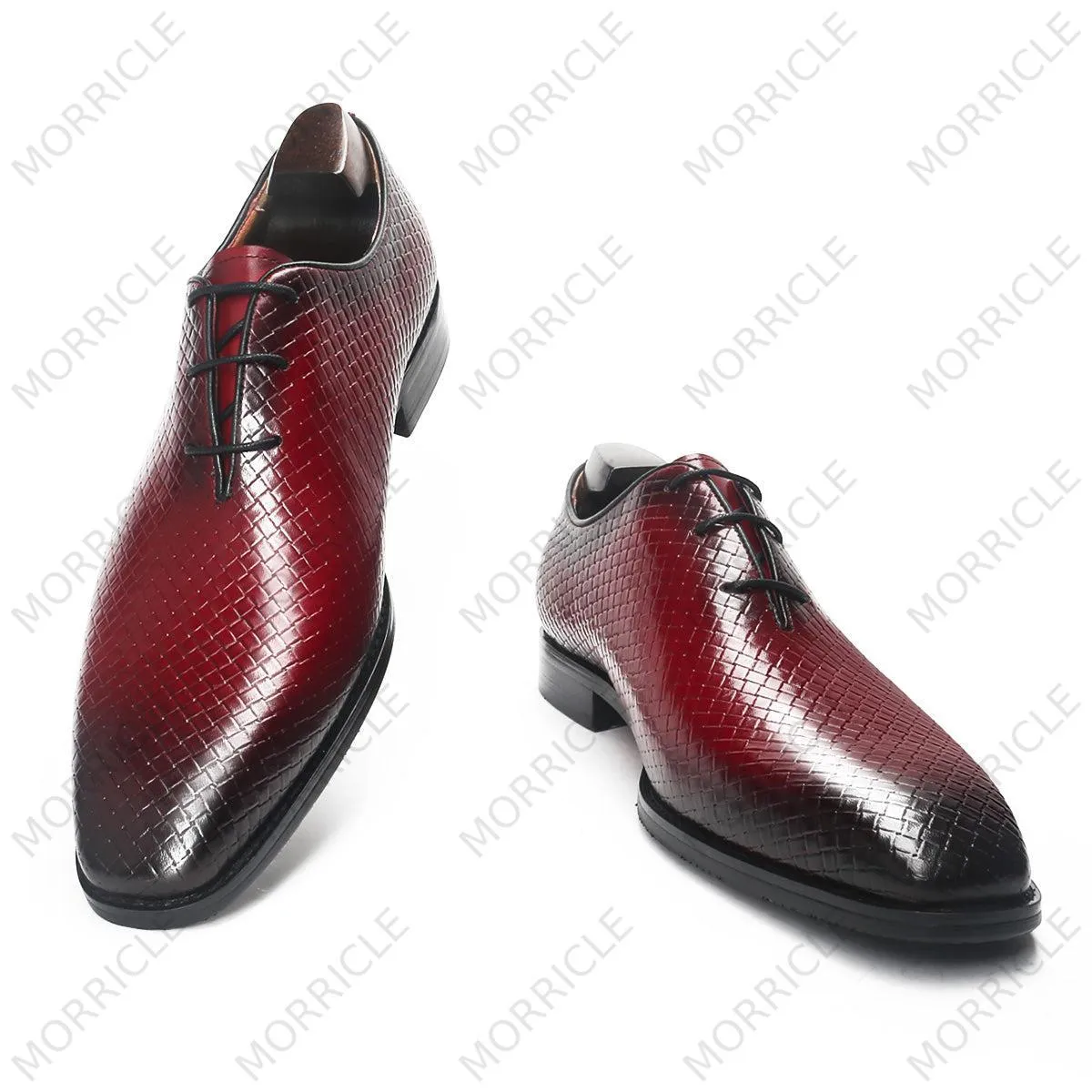 Sophisticated Woven Wholecut Oxford Shoes