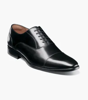 Sorrento Lux Cap Toe Bal Oxford-Black | Florsheim