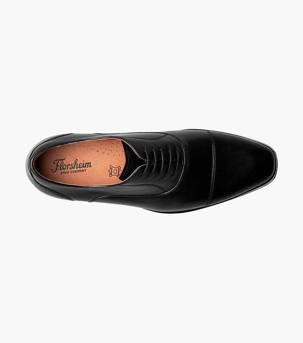 Sorrento Lux Cap Toe Bal Oxford-Black | Florsheim