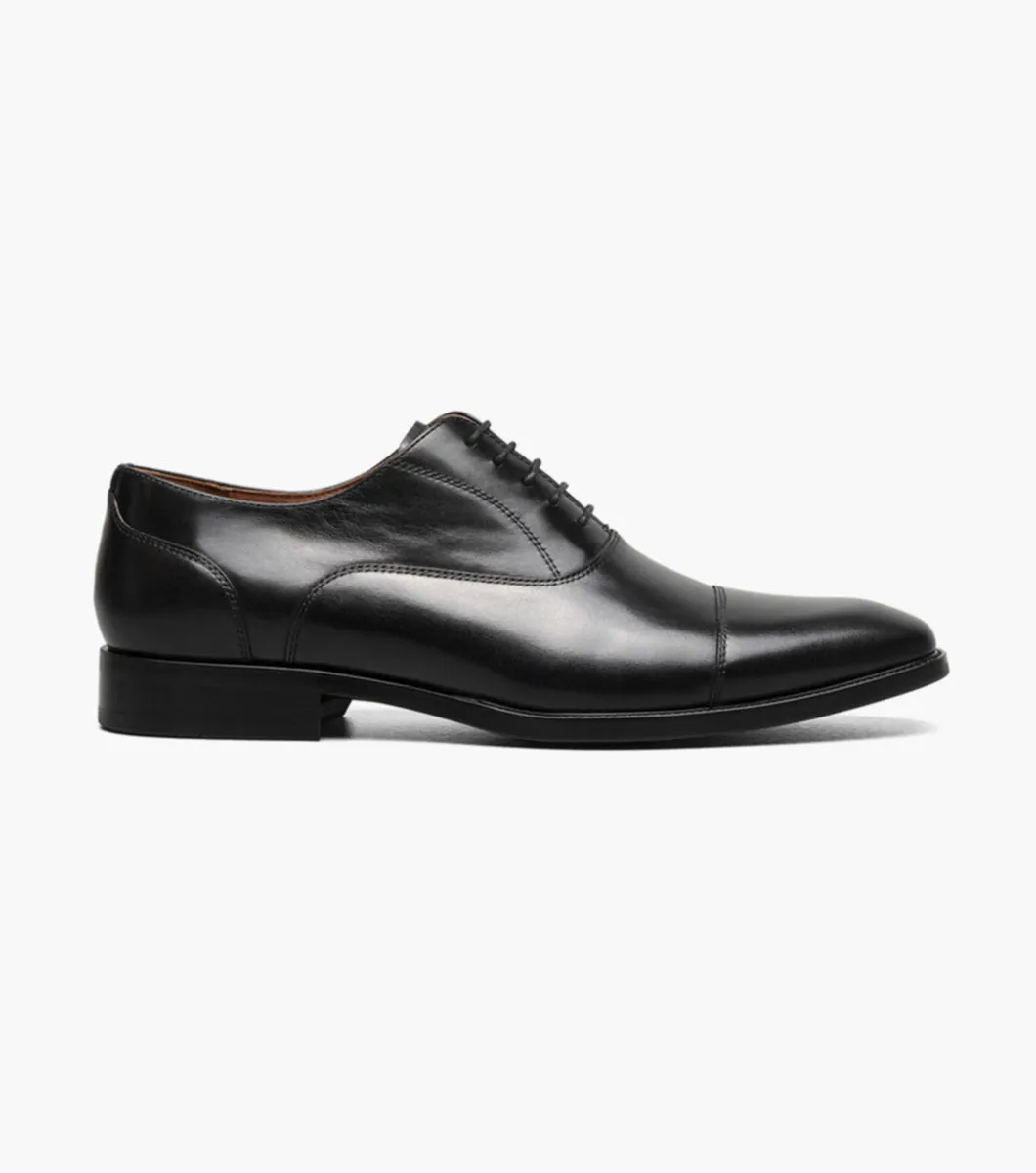 Sorrento Lux Cap Toe Bal Oxford-Black | Florsheim