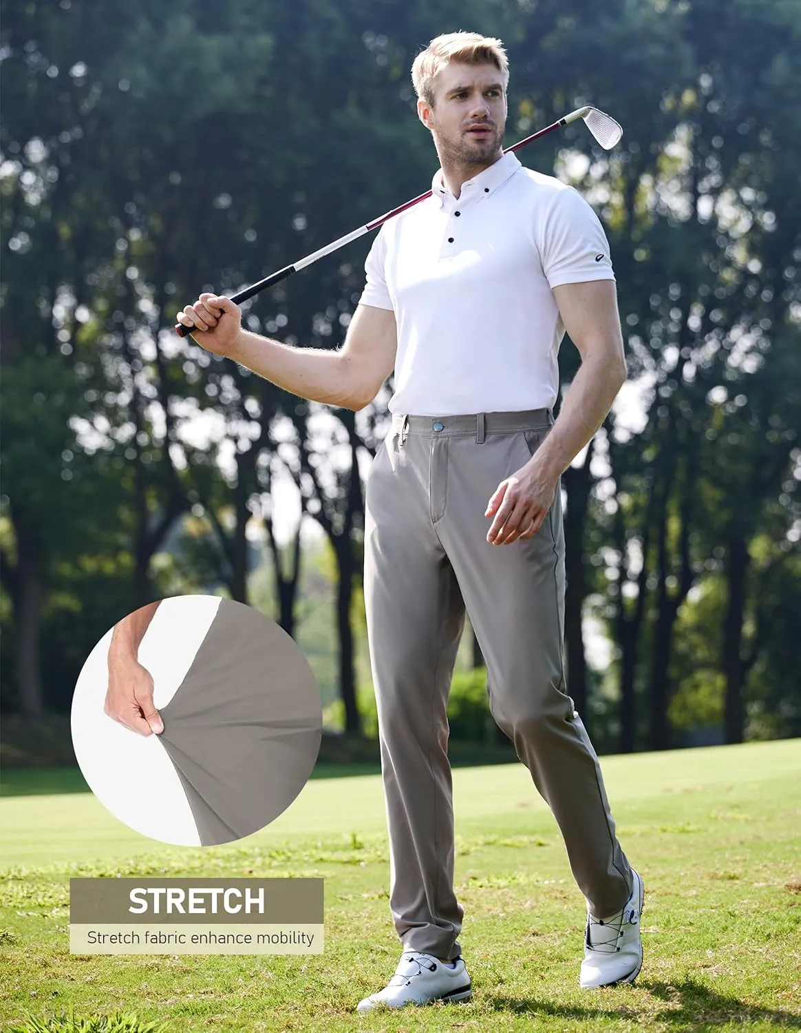 SPECIALMAGIC Golf Pants Men Stretch Dress Lightweight Business Casual Waterproof Hiking Quick Drying Work Pants