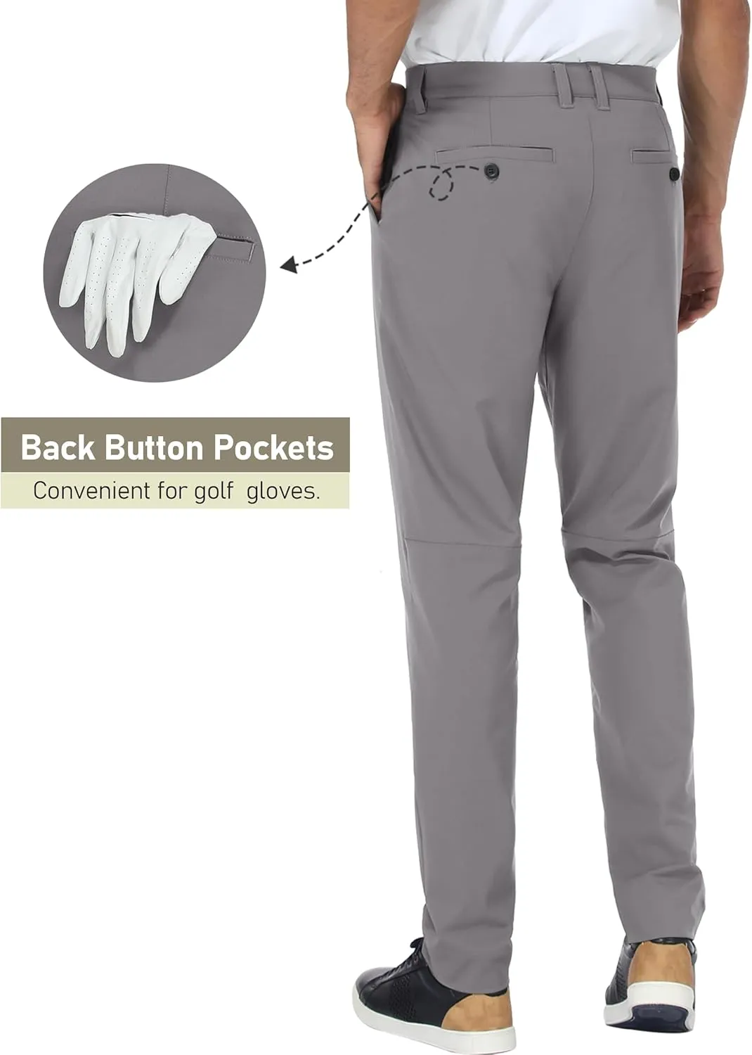 SPECIALMAGIC Golf Pants Men Stretch Dress Lightweight Business Casual Waterproof Hiking Quick Drying Work Pants