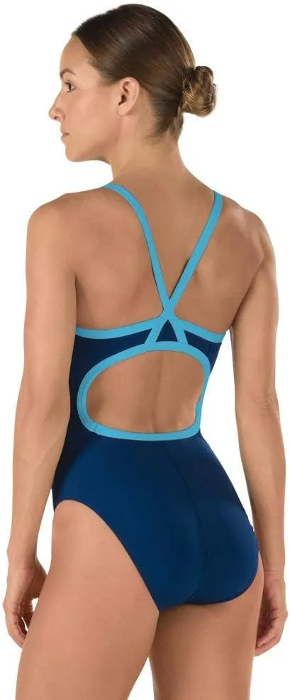 Speedo Women's Swimsuit One Piece Endurance  Flyback Solid Adult Team Colors