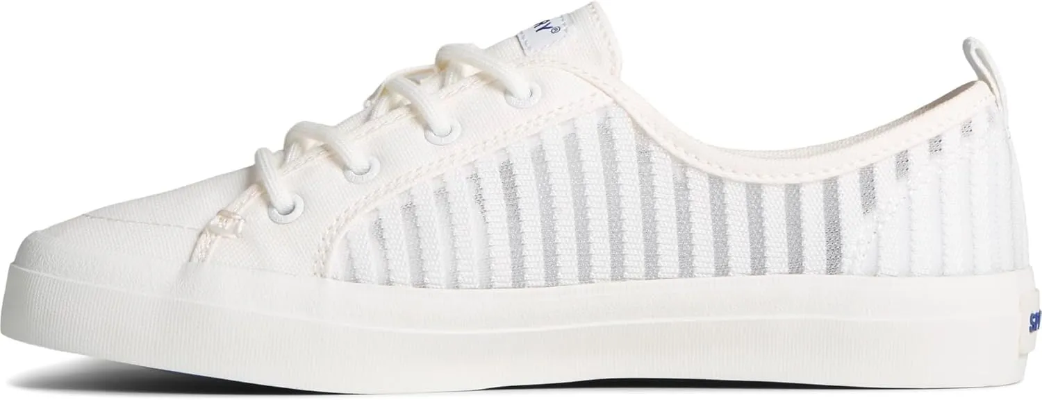 Sperry Women's Crest Vibe Seasonal Sneaker, White, 5