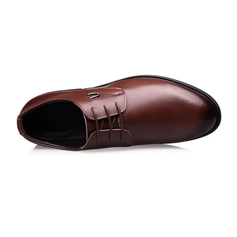 Square Heel Classic Men Dress Shoes Genuine Leather Man Italian Formal Oxford Shoes