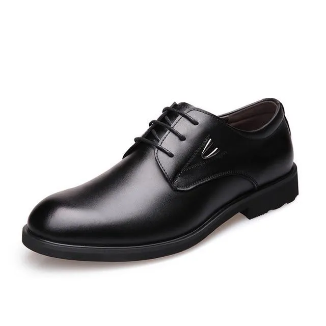 Square Heel Classic Men Dress Shoes Genuine Leather Man Italian Formal Oxford Shoes
