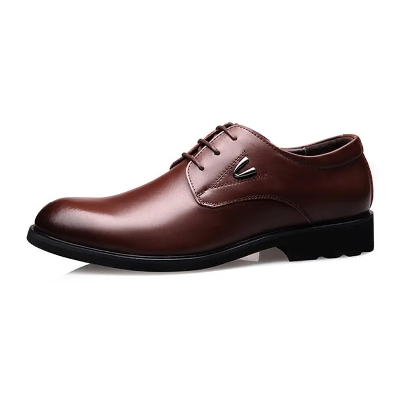 Square Heel Classic Men Dress Shoes Genuine Leather Man Italian Formal Oxford Shoes