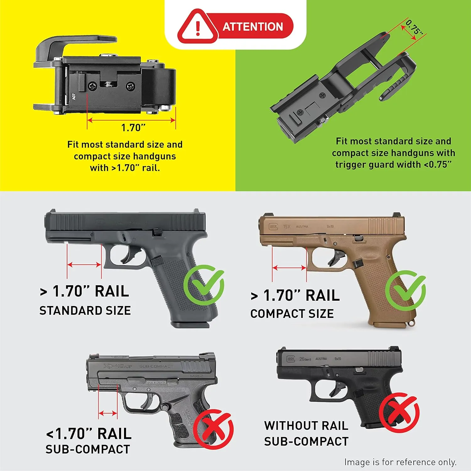 Stinger Tactical Trigger Guard Holster, Concealment System, Minimalist Concealed Carry Gun Holster, Clip & Quick Draw, Flip to Open, IWB Inside The Waistband Conceal Carry