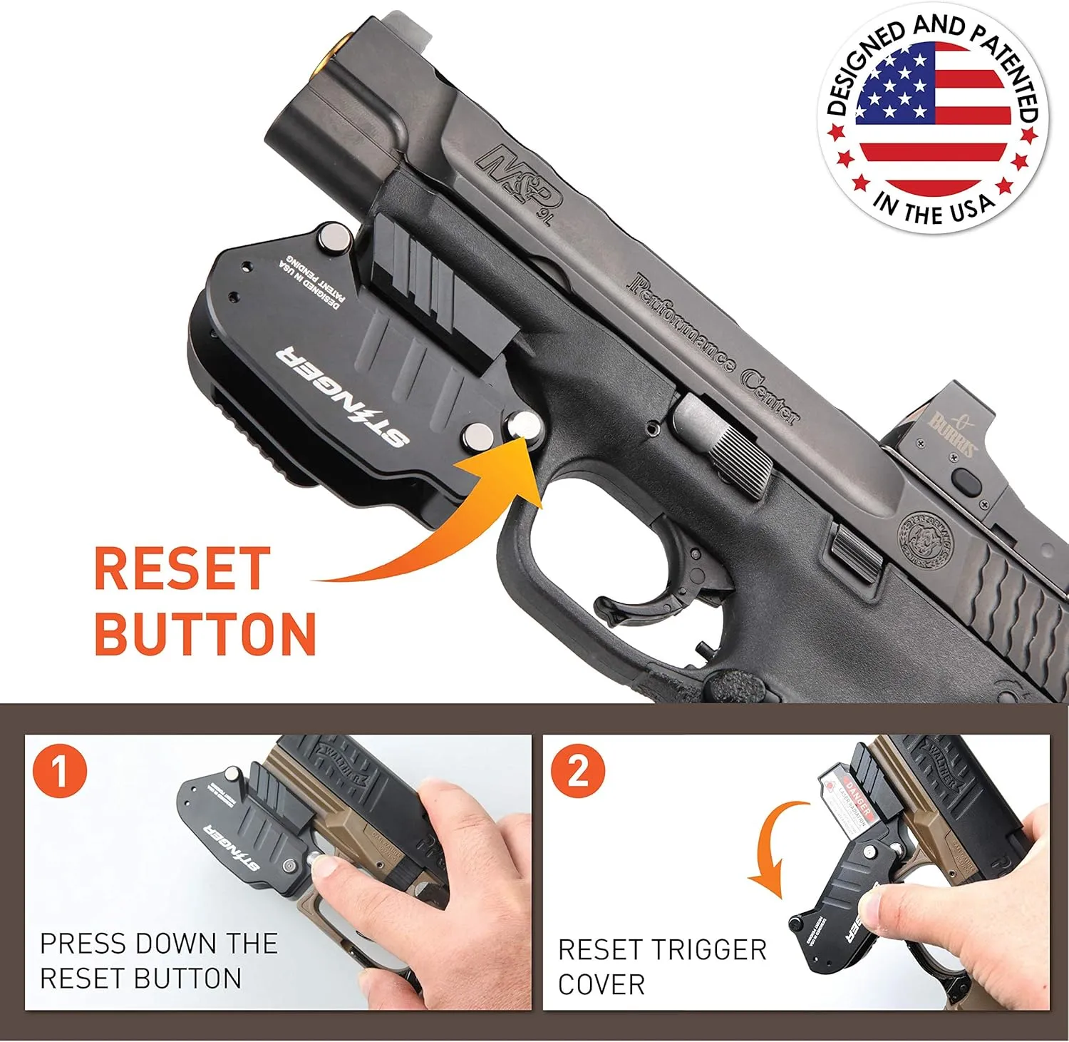 Stinger Tactical Trigger Guard Holster, Concealment System, Minimalist Concealed Carry Gun Holster, Clip & Quick Draw, Flip to Open, IWB Inside The Waistband Conceal Carry