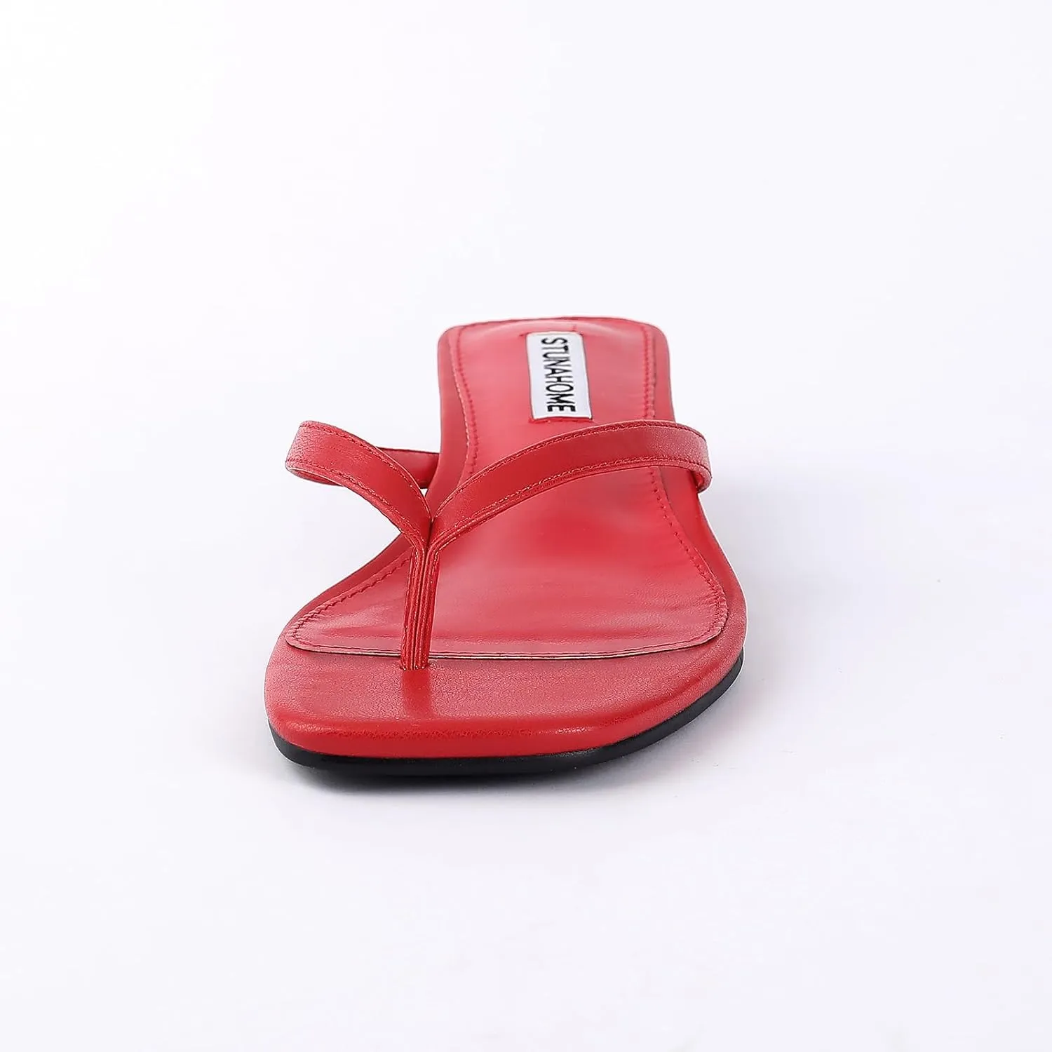 STUNAHOME Womens Kitten Heel Thong Sandals with Memory Foam Cute Flip Flop Heels for Women 1.4 Inches