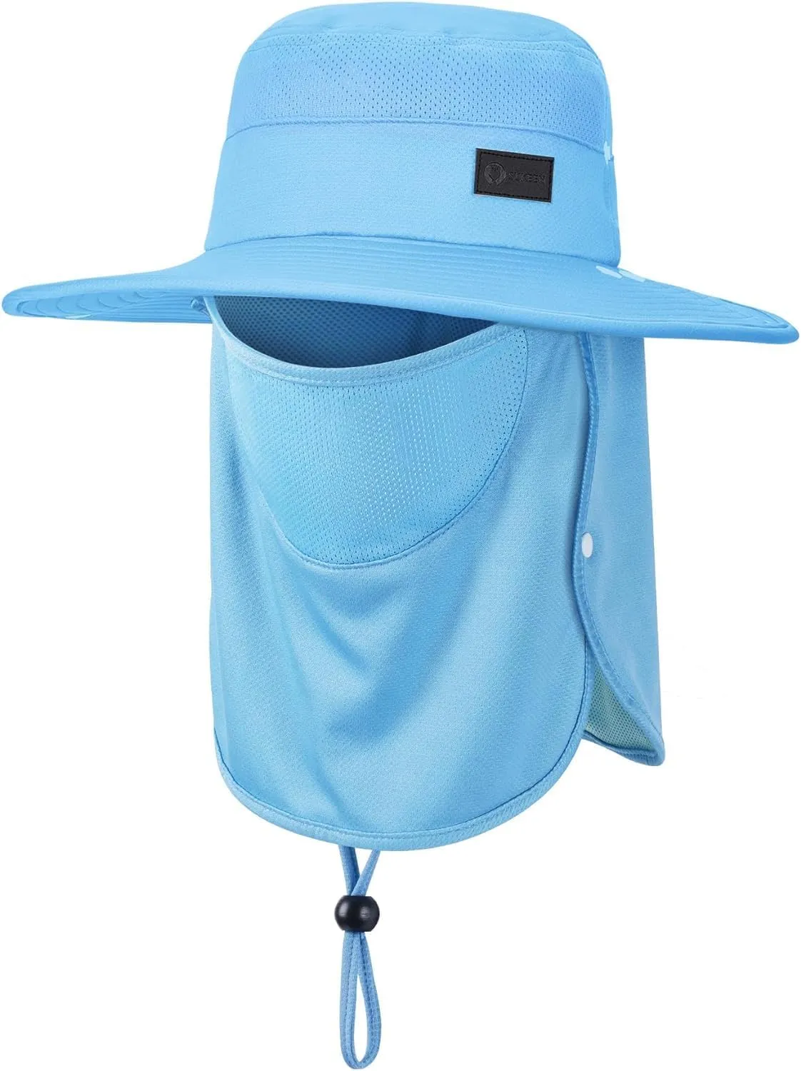 Sukeen Fishing Hat for Men Women, Wide Brim Outdoor UPF 50  Sun Protection with Detachable Neck Flap and Face Mask