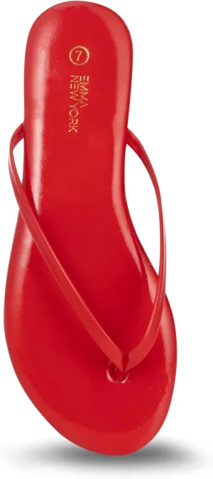 Summer Sandals Flip Flops for Women Vegan Leather Thong Trendy 2025 Dressy Cute