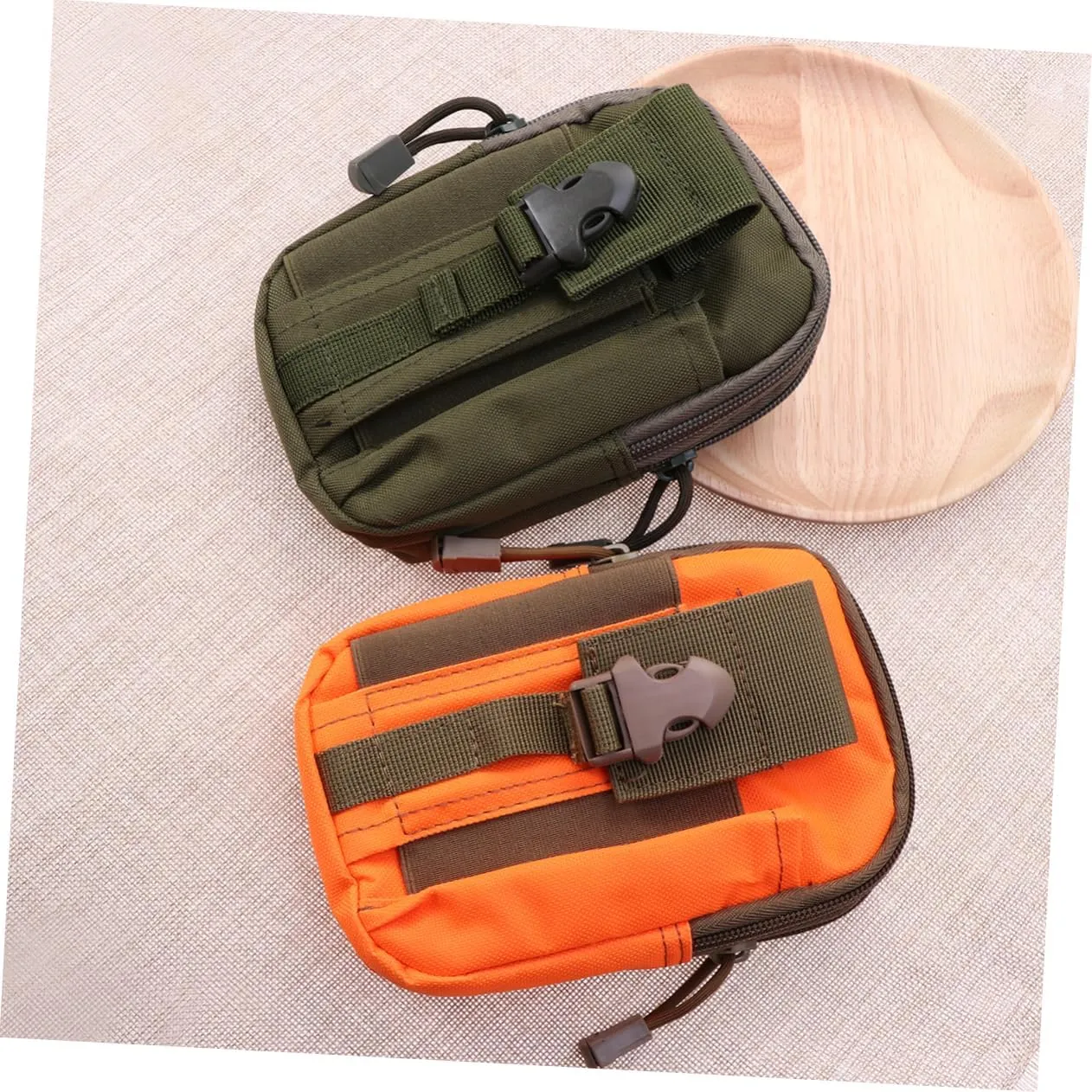 SUPVOX 2pcs Pack Camping Belt Bag Duffle Waist Pack Earbuds Holder for Running Walking Outdoor Activities