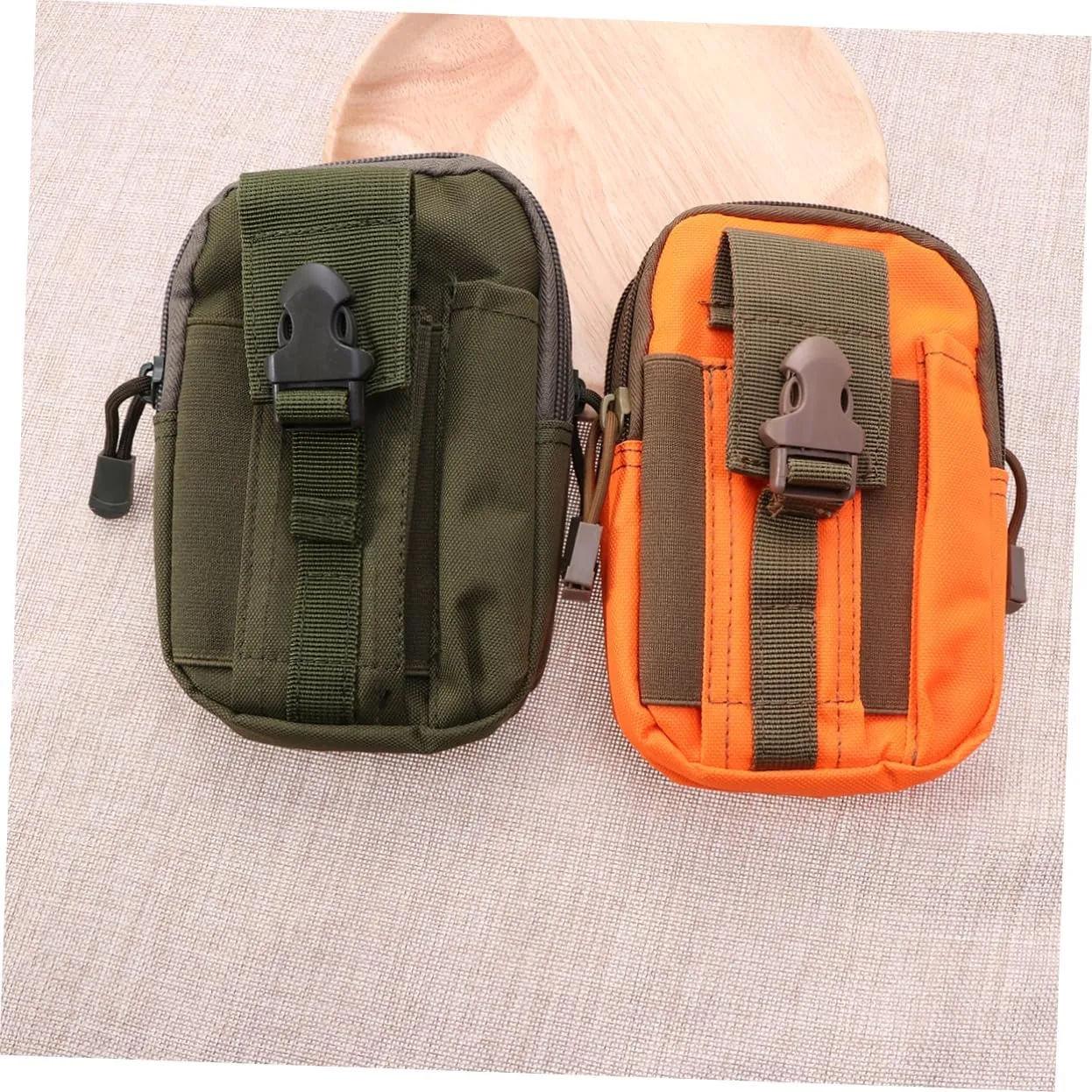 SUPVOX 2pcs Pack Camping Belt Bag Duffle Waist Pack Earbuds Holder for Running Walking Outdoor Activities