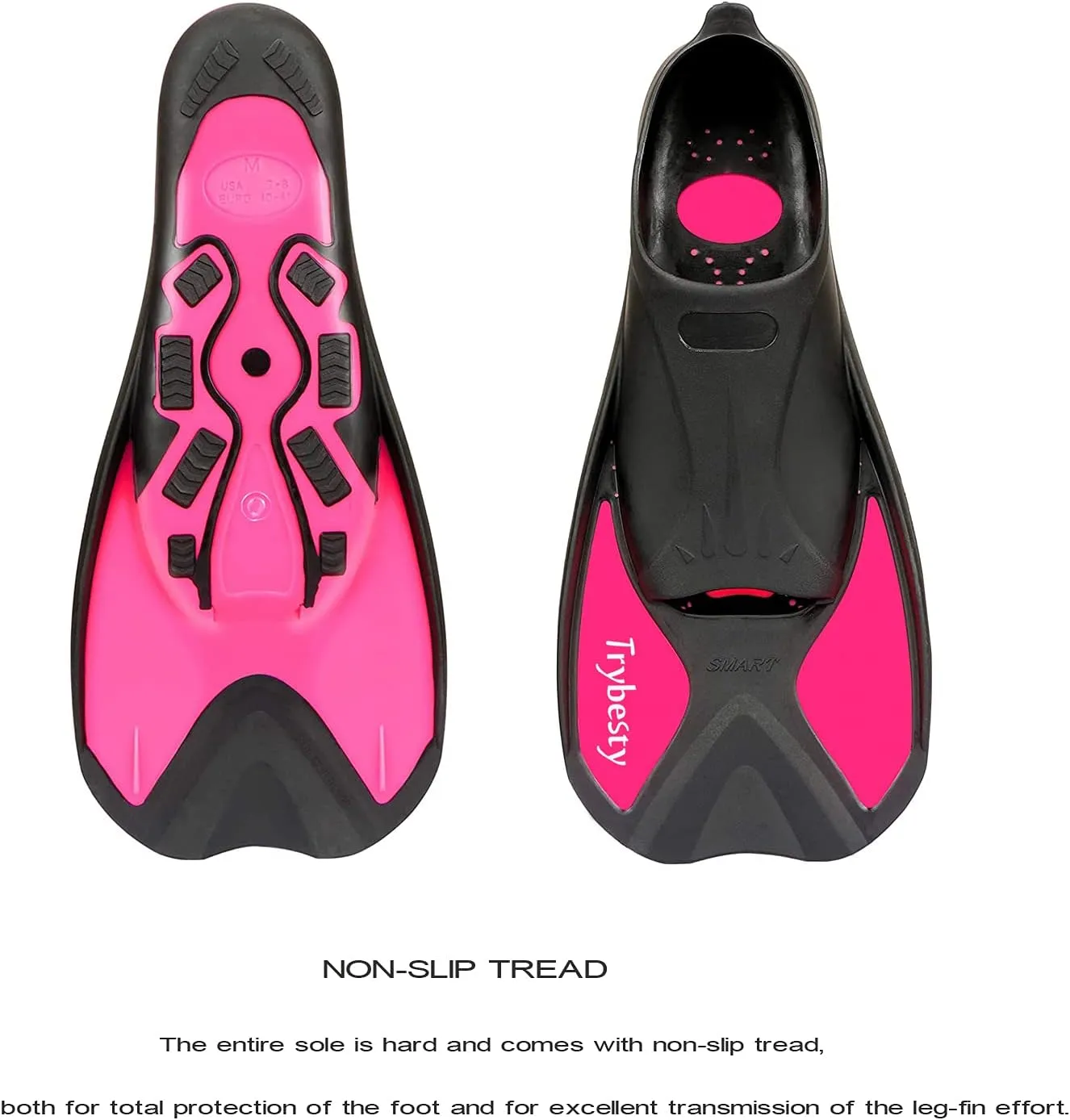 Swim Fins,Short Snorkel Fins Travel Size Flippers for Snorkeling Diving Swimming Adult Men Women