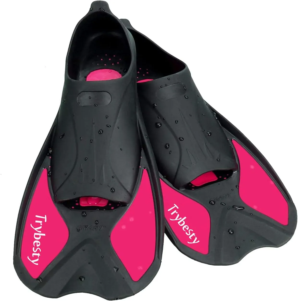 Swim Fins,Short Snorkel Fins Travel Size Flippers for Snorkeling Diving Swimming Adult Men Women