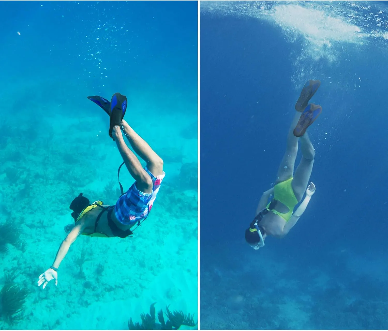 Swim Fins,Short Snorkel Fins Travel Size Flippers for Snorkeling Diving Swimming Adult Men Women