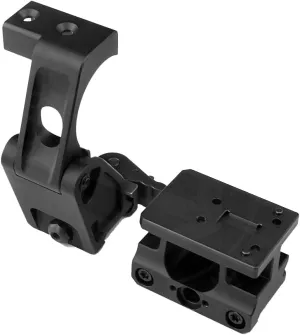 Tactical Red Dot Scope Riser Mount & FTC QD Flip Up Magnifier Scope Mount Combo for AEMS Red Dot Sight & HM3X Magnifier, 2.26" Optical Centerline Height, Fit 20mm Picatinny Rail, BK